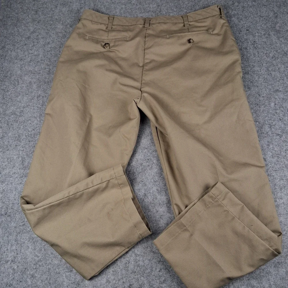 Lee Total Freedom Khaki Pants Mens 38x29 Tan Relaxed Fit Chino Trousers
